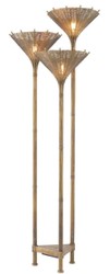 Casa Padrino lampadaire de luxe laiton vintage 70 x 70 x H. 197 cm - Lampadaire Hotel & Restaurant