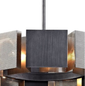 Casa Padrino Luxus Kronleuchter Graphit / Silber Ø 69,9 x H. 18,4 cm - Luxus Kollektion