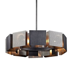 Casa Padrino lustre de luxe graphite / argent Ø 69,9 x H. 18,4 cm - Collection de Luxe