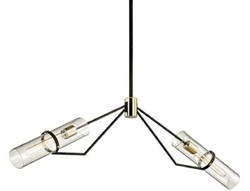 Casa Padrino lampadario di lusso bronzo / ottone 127 x 10,2 x H. 37,5 cm - Lampadario di Design per Soggiorno