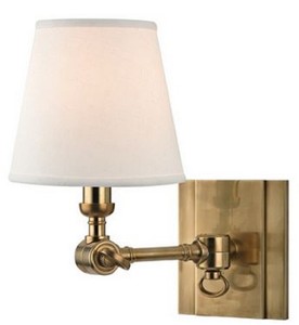 Casa Padrino lámpara de pared de lujo latón antiguo / blanco 15,2 x 24,1 x H. 25,4 cm - Lámpara de Pared con Brazo Giratorio