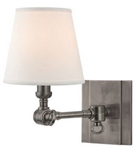 Casa Padrino lámpara de pared de lujo plata antiguo / blanco 15,2 x 24,1 x H. 25,4 cm - Lámpara de Pared con Brazo Giratorio