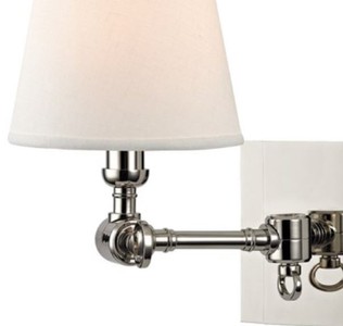 Casa Padrino Luxus Wandleuchte Silber / Weiß 15,2 x 24,1 x H. 25,4 cm - Wandlampe mit Schwenkarm