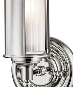 Casa Padrino Luxus Wandleuchte Silber / Weiß 12,1 x 12,7 x H. 31,1 cm - Luxus Kollektion