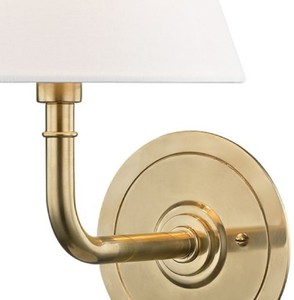 Casa Padrino Luxus Wandleuchte Antik Messing / Weiß 20,3 x 24,1 x H. 28,6 cm - Hotel & Restaurant Wandlampe
