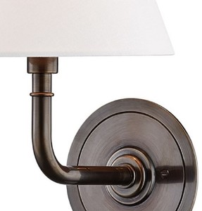 Casa Padrino Luxus Wandleuchte Bronze / Weiß 20,3 x 24,1 x H. 28,6 cm - Hotel & Restaurant Wandlampe