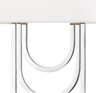 Casa Padrino Luxus Wandleuchte Silber / Weiß 20,3 x 9,5 x H. 34,3 cm - Designer Wandlampe mit Lampenschirm