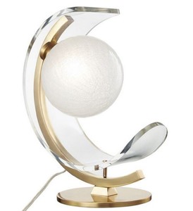 Casa Padrino Designer LED Table Lamp Antique Brass / White 33 x 19.1 x H. 38.1 cm - Luxury Collection