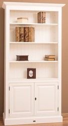 Casa Padrino cabinet des livres / armoire étagère style campagnard blanc 110 x 39 x H. 210 cm - Armoire de Salon avec 2 Portes Casa Padrino cabinet des livres / armoire étagère style campagnard blanc 110 x 39 x H. 210 cm - Armoire de Salon avec 2 Portes