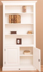Casa Padrino cabinet des livres / armoire étagère style campagnard blanc 110 x 39 x H. 210 cm - Armoire de Salon avec 2 Portes Casa Padrino cabinet des livres / armoire étagère style campagnard blanc 110 x 39 x H. 210 cm - Armoire de Salon avec 2 Portes