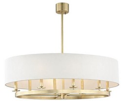 Casa Padrino lampada a sospensione di lusso ottone anticato / bianco Ø 99,7 x H. 29,9 cm - Collezione di Lusso