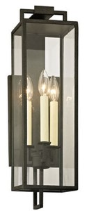 Casa Padrino lámpara de pared de lujo negro 15,2 x 18,4 x H. 54,6 cm - Lámpara de Pared para Interiores / Exteriores