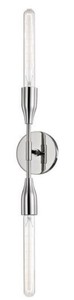 Casa Padrino lámpara de pared doble de lujo plata 12,1 x 8,9 x H. 76,2 cm - Colección de Lujo