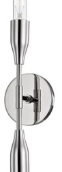 Casa Padrino applique murale double de luxe argent 12,1 x 8,9 x H. 76,2 cm - Collection de luxe