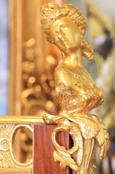 casa padrino luxus barock mahagoni schreibtisch mit schubladen büro hotel ladeneinrichtung möbel