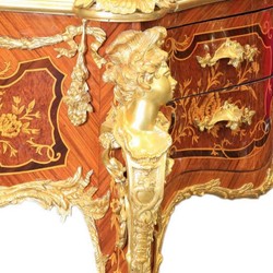 casa padrino luxus barock mahagoni schreibtisch mit schubladen büro hotel ladeneinrichtung möbel