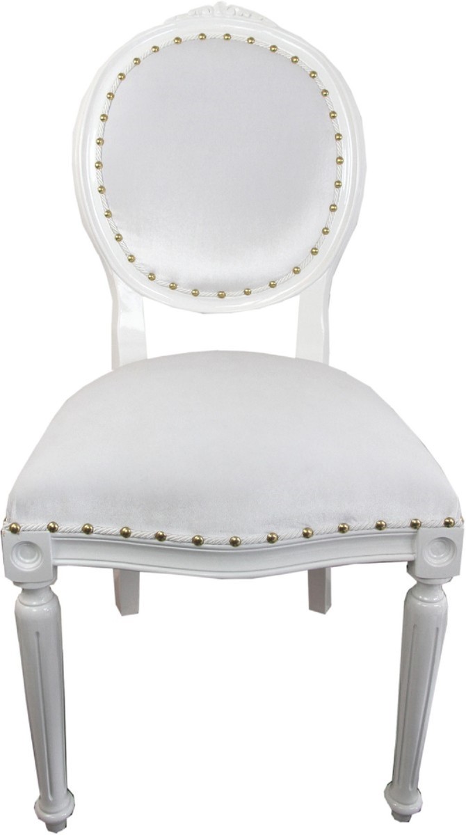Casa Padrino Luxus Barock Esszimmer Set 6 Esszimmerstühle Medaillon Weiß casa padrino luxus barock esszimmer set 6 massivholz samt esszimmerstühle küchenstühle medaillon esszimmer hotel restaurant möbel küchenmöbel