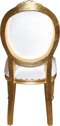 Casa Padrino Luxus Barock Esszimmer Set 6 Esszimmerstühle Medaillon Weiß / Gold casa padrino luxus barock esszimmer set 6 massivholz samt esszimmerstühle küchenstühle medaillon esszimmer hotel restaurant möbel küchenmöbel