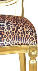 Casa Padrino Luxus Barock Esszimmer Set 6 Esszimmerstühle Medaillon Leopard / Gold casa padrino luxus barock esszimmer set 6 massivholz samt esszimmerstühle küchenstühle medaillon esszimmer hotel restaurant möbel küchenmöbel