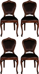 Casa Padrino Luxus Barock Esszimmer Set 4 Esszimmerstühle Braun / Braun casa padrino luxus barock esszimmer set 4 massivholz samt esszimmerstühle küchenstühle esszimmer hotel restaurant möbel küchenmöbel