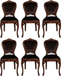 Casa Padrino Luxus Barock Esszimmer Set 6 Esszimmerstühle Braun / Braun casa padrino luxus barock esszimmer set 6 massivholz samt esszimmerstühle küchenstühle esszimmer hotel restaurant möbel küchenmöbel