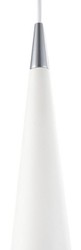 Casa Padrino lampada a sospensione di lusso bianco / argento Ø 10 x H. 158 cm - Lampada a Sospensione Rotonda in Metallo