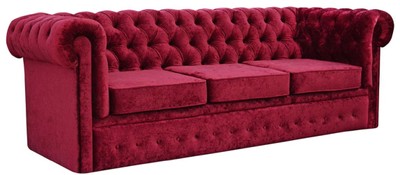 Casa Padrino Luxus Chesterfield Samt Sofa 235 x 93 x H. 84 cm - Verschiedene Farben - Chesterfield Möbel