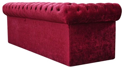 Casa Padrino Luxus Chesterfield Samt Sofa 235 x 93 x H. 84 cm - Verschiedene Farben - Chesterfield Möbel