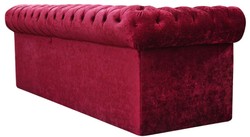 Casa Padrino Canapé Chesterfield de Luxe en Velours 235 x 93 x H. 84 cm - Couleurs Assorties - Meubles Chesterfield