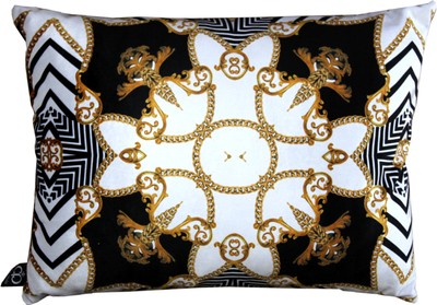 Cuscino barocco di lusso Casa Padrino Paris Nero / Bianco / Oro 35 x 55 cm - Tessuto in velluto finissimo - Accessori decorazione soggiorno Cuscino barocco di lusso Casa Padrino Paris Nero / Bianco / Oro 35 x 55 cm - Tessuto in velluto finissimo - Accessori decorazione soggiorno
