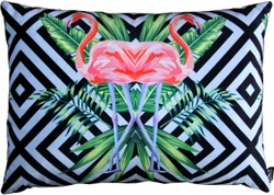 Cojines decorativos de lujo Casa Padrino Florida Flamingos Multicolor 35 x 55 cm - Tejido de terciopelo más fino - Cojín decorativo para la sala de estar Cojines decorativos de lujo Casa Padrino Florida Flamingos Multicolor 35 x 55 cm - Tejido de terciopelo más fino - Cojín decorativo para la sala de estar