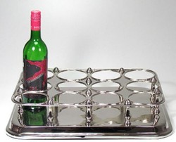 Casa Padrino titular de la botella de vino de latón de lujo 49 x 37 x H. 10 cm - Accesorios de Hotel y Restaurante