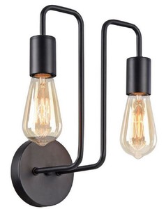 Casa Padrino Designer Wandleuchte Schwarz 25 x 17 x H. 30,5 cm - Moderne Leuchte mit beschichtetem Metallrahmen und ungewöhnlicher Loft Style Optik
