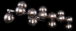 Casa Padrino lampada da parete di design argento / grigio 95 x 23 x H. 24 cm - Lampada da Parete Moderna con Paralumi Sferici