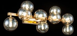 Casa Padrino lámpara de pared de diseñador oro / ámbar 66 x 23 x H. 24 cm - Lámpara de Salón Moderna