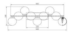 Casa Padrino lámpara de pared de diseñador oro / ámbar 66 x 23 x H. 24 cm - Lámpara de Salón Moderna
