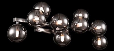 Casa Padrino Designer Wandleuchte Silber / Grau 66 x 23 x H. 24 cm - Moderne Wohnzimmer Lampe
