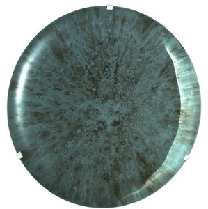 Casa Padrino Designer Wall Deco Green Ø 104 cm - Concave Deco Mirror with Wall Mount - Luxury Quality
