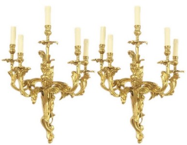 casa padrino barock wandkerzenhalter set wohnzimmer hotel restaurant club bar büro deko accessoires möbel