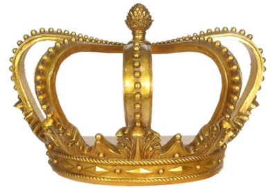 Casa Padrino couronne déco baroque or 55 x 33 x H. 38 cm - Accessoires Déco de Style Baroque