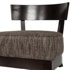 Casa Padrino sillón lounge club de lujo gris / negro 73,5 x 66 x H. 74 cm - Colección de Lujo