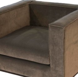 Casa Padrino Luxury Living Room Velvet Armchair Dark Gray / Black 90 x 75 x H. 66 cm - Living Room Furniture