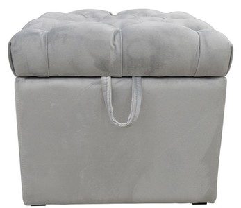 Casa Padrino Luxus Chesterfield Truhe mit Sitzfläche 50 x 50 x H. 48 cm - Verschiedene Farben - Gepolsterter klappbarer Hocker - Hocker Truhe - Luxus Qualität