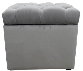 Casa Padrino Luxus Chesterfield Truhe mit Sitzfläche 50 x 50 x H. 48 cm - Verschiedene Farben - Gepolsterter klappbarer Hocker - Hocker Truhe - Luxus Qualität