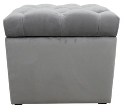 Casa Padrino Cofre Chesterfield de Lujo con Asiento 50 x 50 x H. 48 cm - Varios Colores - Taburete Plegable Tapizado - Cofre Taburete - Calidad de Lujo