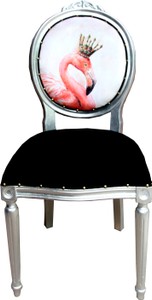 Cas Padrino Luxus Barock Esszimmer Stuhl Flamingo Silber Schwarz Möbel Interior Furniture Baroque Chair Chairs Black Silver Interior Luxury Cas Padrino Luxus Barock Esszimmer Stuhl Flamingo Silber Schwarz Möbel Interior Furniture Baroque Chair Chairs Black Silver Interior Luxury