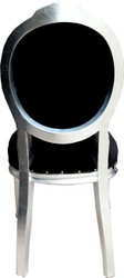 Casa Padrino Baroque Luxury Dining Chair Flamingo / Silver with Crown and Bling Bling Rhinestones - Designer Chair Casa Padrino Baroque Luxury Dining Chair Flamingo / Silver with Crown and Bling Bling Rhinestones - Designer Chair