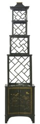 Casa Padrino Etagere de Lujo Estilo Chino Verde / Oro 54 x 37 x H. 219 cm - Accesorios de Hotel y Restaurante