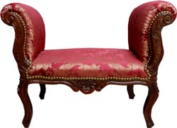 Sgabello poggiapiedi barocco Casa Padrino modello Bordeaux / marrone - panca