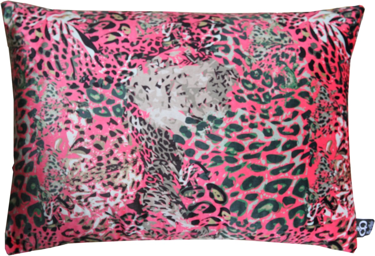 Cojín decorativo de la sala de estar de lujo Casa Padrino Kansas Leo multicolor 35 x 55 cm - tejido de terciopelo más fino - colección de lujo Cojín decorativo de la sala de estar de lujo Casa Padrino Kansas Leo multicolor 35 x 55 cm - tejido de terciopelo más fino - colección de lujo